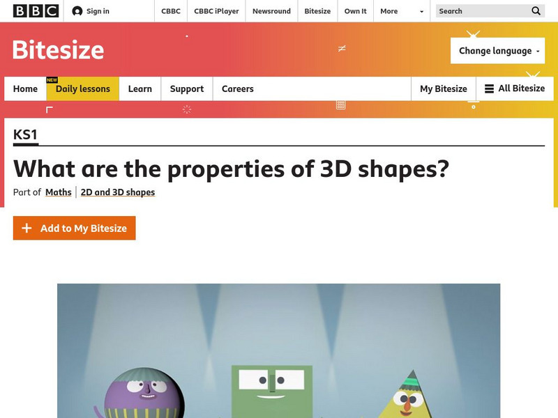 Bbc: Bitesize: Ks2: What Are the Properties of 3 D Shapes? Interactive Bbc: Bitesize: Ks2: What Are the Properties of 3 D Shapes? Interactive