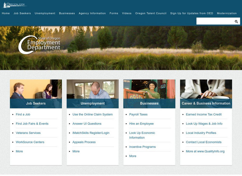 Oregon Department of Employment Website