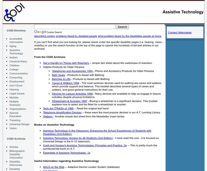 Codi: Assistive Technology Handout Codi: Assistive Technology Handout