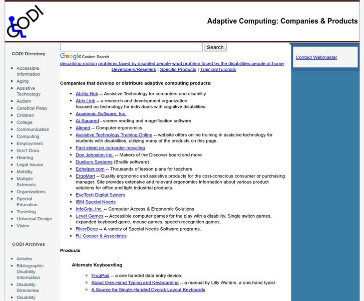 Codi: Voice Recognition Products Handout