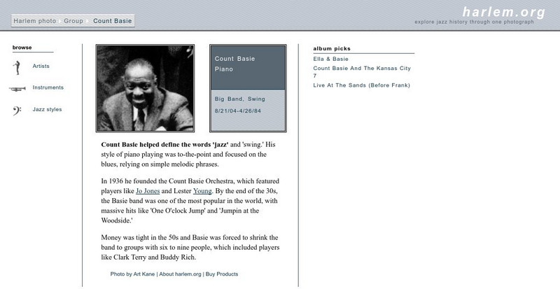 Harlem.org : Count Basie Handout Harlem.org : Count Basie Handout