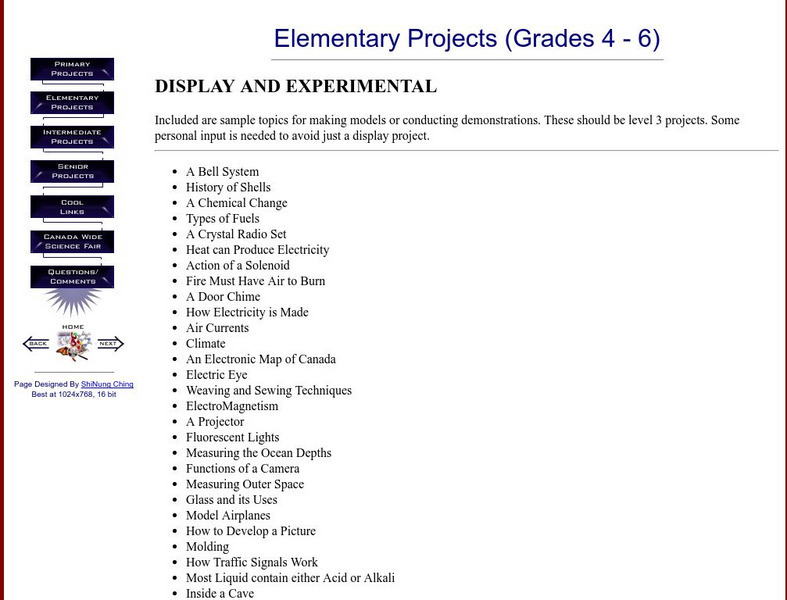 Science Fairs: Ideas for Elementary Projects: Grades 4 6 Activity Science Fairs: Ideas for Elementary Projects: Grades 4 6 Activity