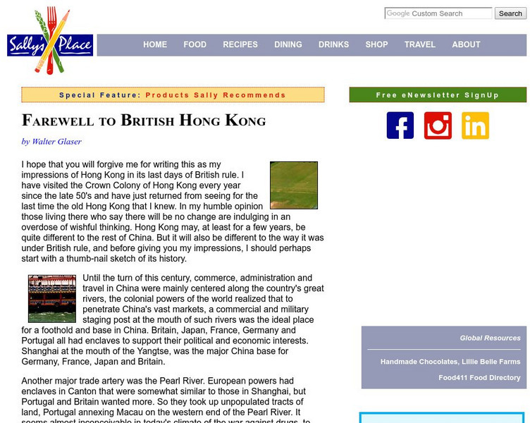 Sally's Place: Farewell to British Hong Kong Primary