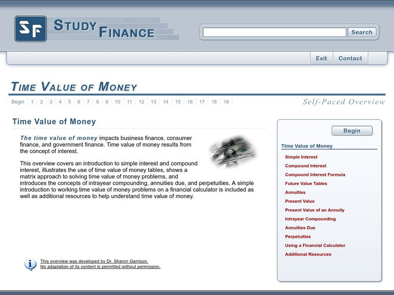 Study Finance: Time Value of Money Unit Plan Study Finance: Time Value of Money Unit Plan