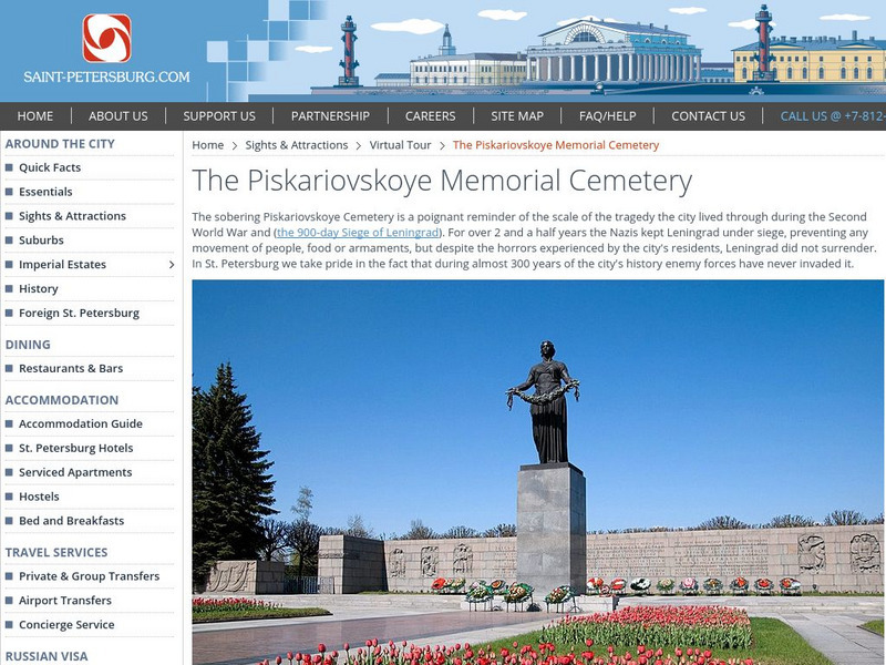 St.petersburg.com: Piskariovskoye Memorial Cemetery Handout St.petersburg.com: Piskariovskoye Memorial Cemetery Handout