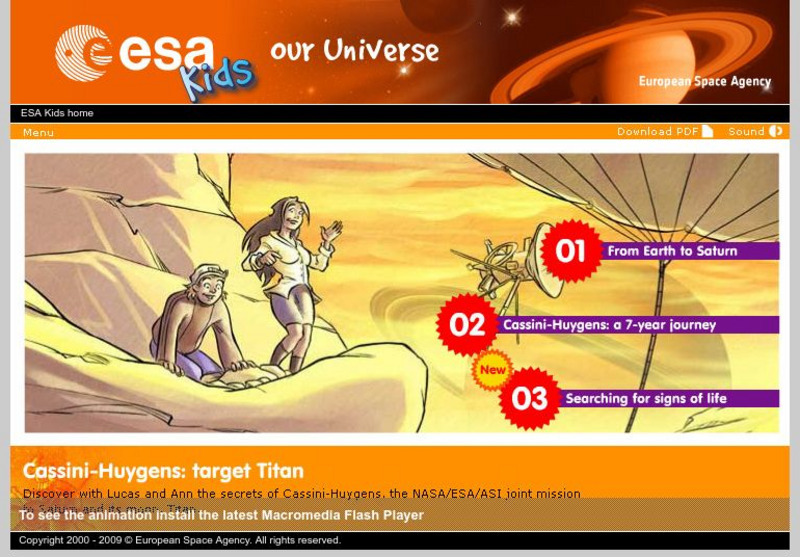 European Space Agency: Esa Kids: Our Universe: Cassini Huygens Graphic European Space Agency: Esa Kids: Our Universe: Cassini Huygens Graphic