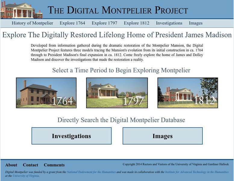 The Digital Montpelier Project Website