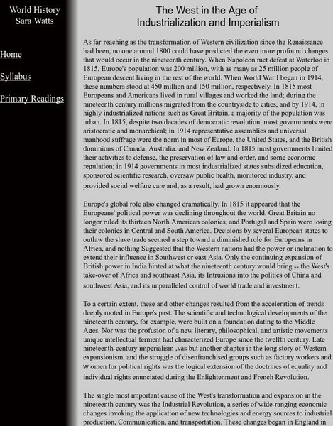 Wake Forest University: The Industrial Revolution Primary Wake Forest University: The Industrial Revolution Primary