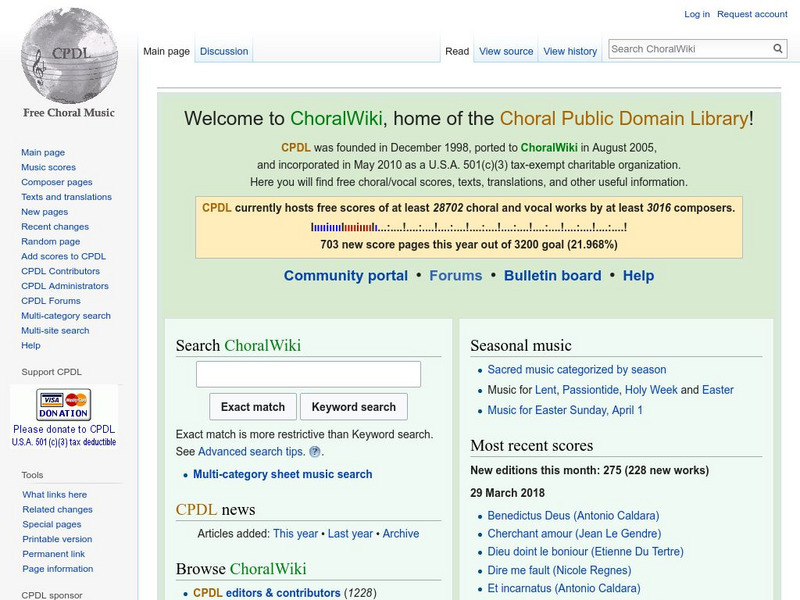 The Choral Public Domain Library Website The Choral Public Domain Library Website