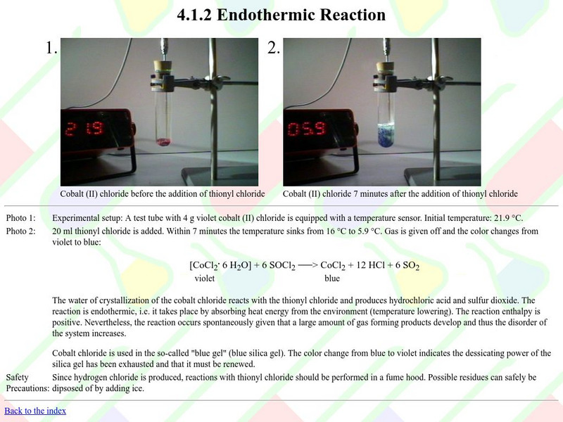 University of Siegen: An Endothermic Reaction Website University of Siegen: An Endothermic Reaction Website