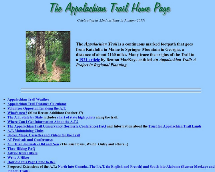 Appalachian Trail Website Appalachian Trail Website