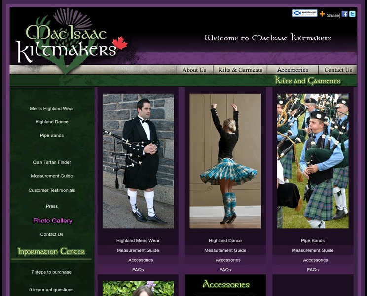 Mac Isaac Kiltmakers and Celtic Giftshop: Kilts and Garments Website Mac Isaac Kiltmakers and Celtic Giftshop: Kilts and Garments Website