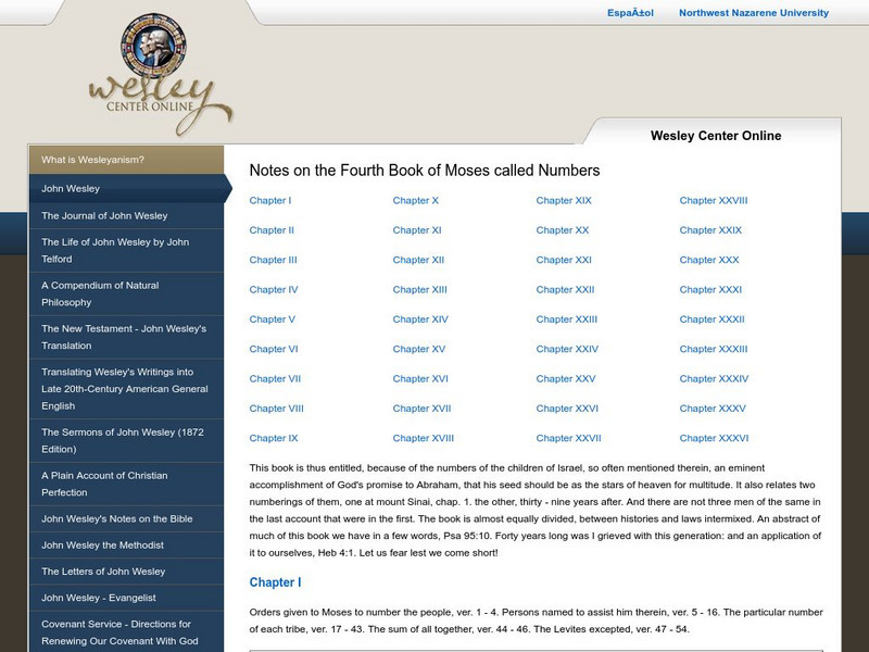 Wesley Center Online: Notes on the Fourth Book of Moses, Numbers eBook Wesley Center Online: Notes on the Fourth Book of Moses, Numbers eBook