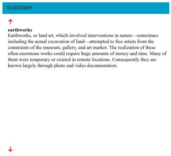 Los Angeles County Museum of Art: Beyond Geometry: Earthworks, Defined Handout Los Angeles County Museum of Art: Beyond Geometry: Earthworks, Defined Handout