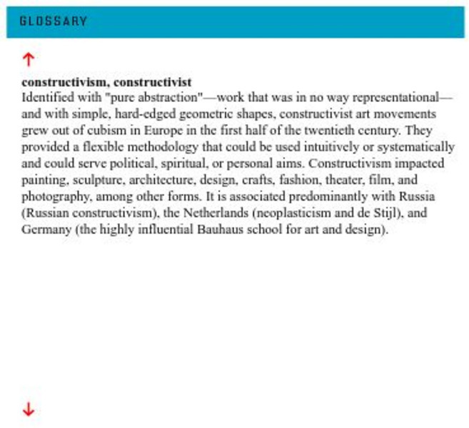 Los Angeles County Museum of Art: Beyond Geometry: Constructivism, Defined Handout