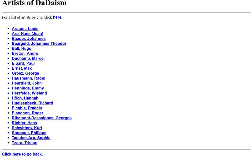 Major Artists of Dada Handout