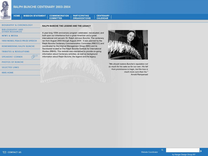Photos of Ralph Bunche Website Photos of Ralph Bunche Website