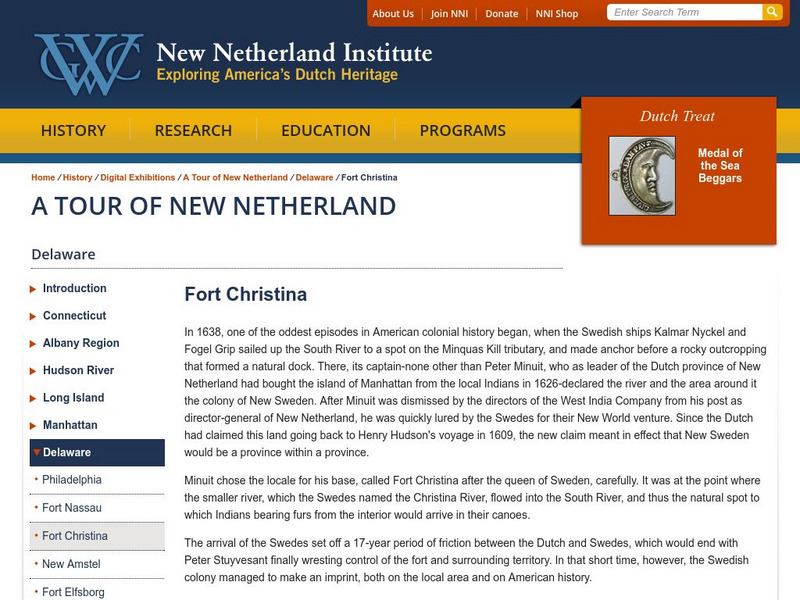 New Netherland Project: Fort Christina Activity New Netherland Project: Fort Christina Activity