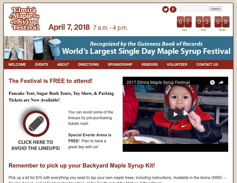The Elmira Maple Syrup Festival Website The Elmira Maple Syrup Festival Website