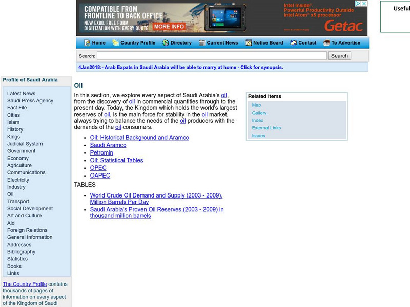 Saudi Arabian Market Explorer: Oil Handout Saudi Arabian Market Explorer: Oil Handout