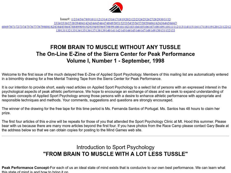 From Brain to Muscle Without Any Tussle Article From Brain to Muscle Without Any Tussle Article
