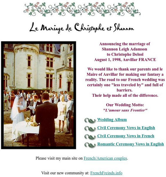 Le Mariage De Christophe Et Shannon Activity Le Mariage De Christophe Et Shannon Activity