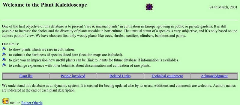 Rare and Unusual Plants Handout Rare and Unusual Plants Handout