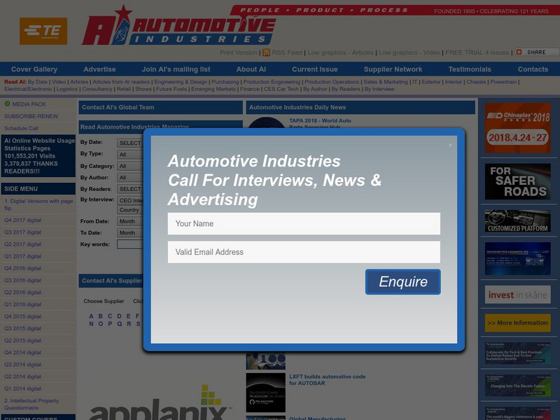 Automotive Industries Website Automotive Industries Website