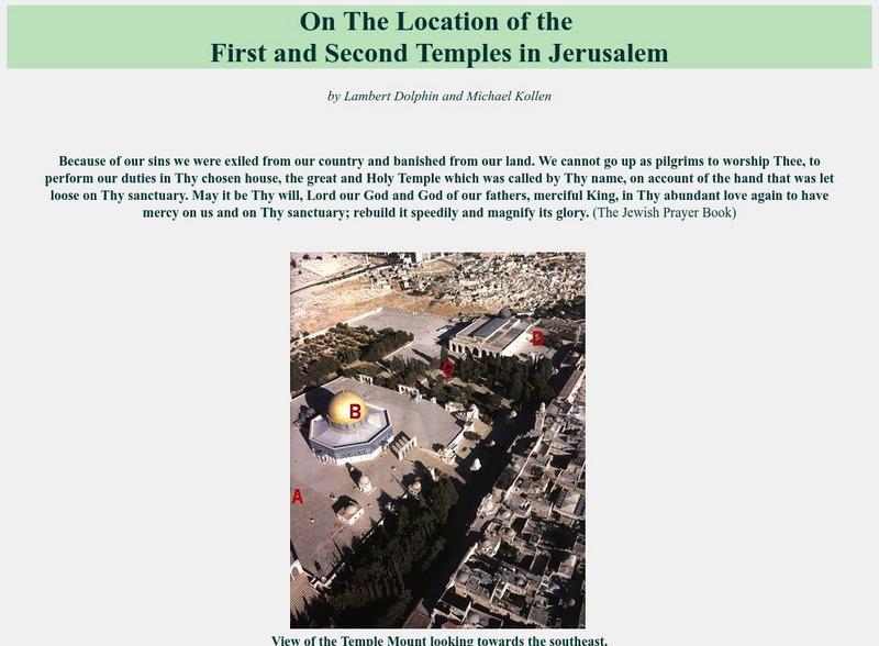 The Location of the First and Second Temples Article