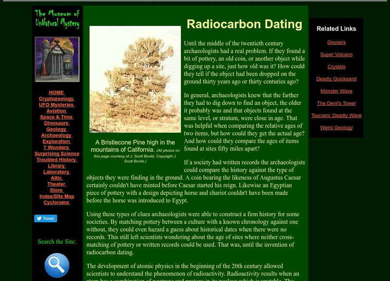 The Un Museum: Radiocarbon Dating Website