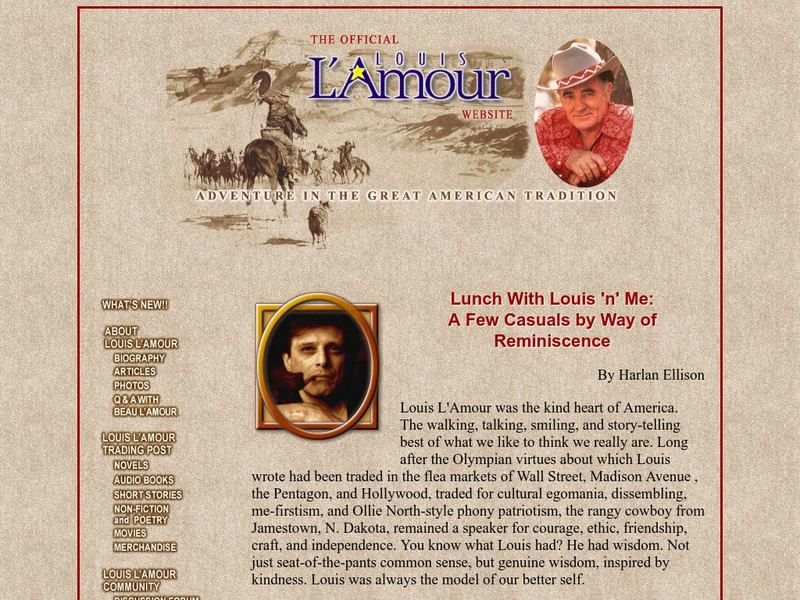 Harlan Ellison Remembers Louis L'amour Activity Harlan Ellison Remembers Louis L'amour Activity