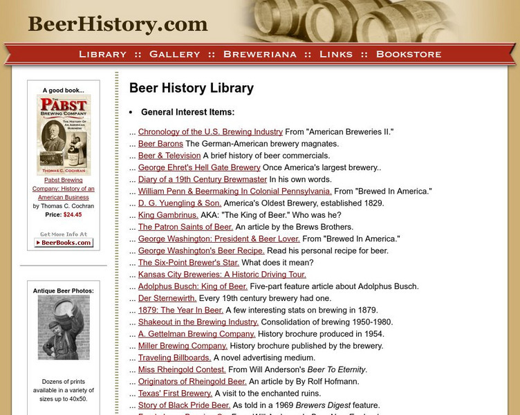 Beer history.com: Library Activity Beer history.com: Library Activity