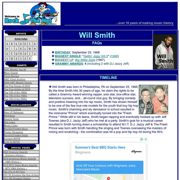 Will Smith, Fresh Prince Website Will Smith, Fresh Prince Website