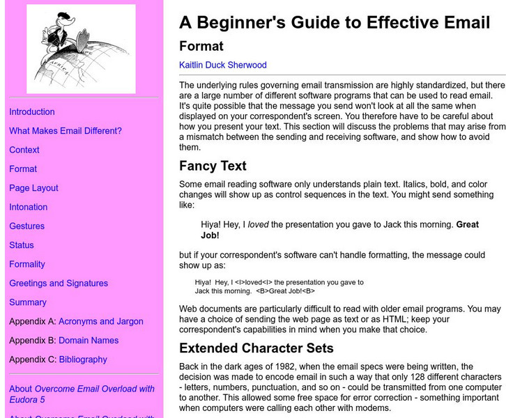 Webfoot.com: A Beginner's Guide to Effective Email Format Handout Webfoot.com: A Beginner's Guide to Effective Email Format Handout