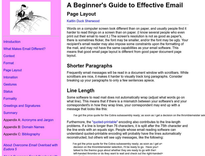 Webfoot.com: A Beginner's Guide to Effective Email Page Layout Activity Webfoot.com: A Beginner's Guide to Effective Email Page Layout Activity