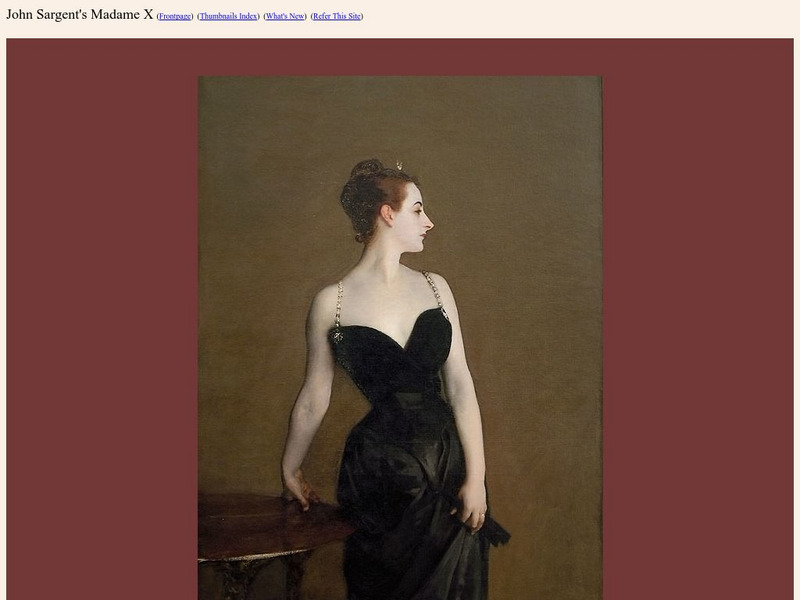 Jss Virtual Gallery: John Sargent's Madame X Graphic Jss Virtual Gallery: John Sargent's Madame X Graphic