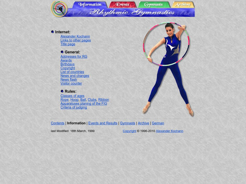 Rhythmic Gymnastics: Information Website