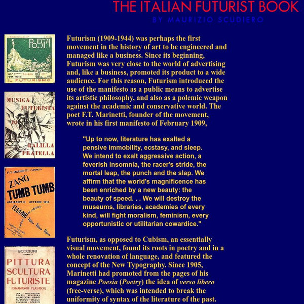 The Italian Futurist Book Article The Italian Futurist Book Article