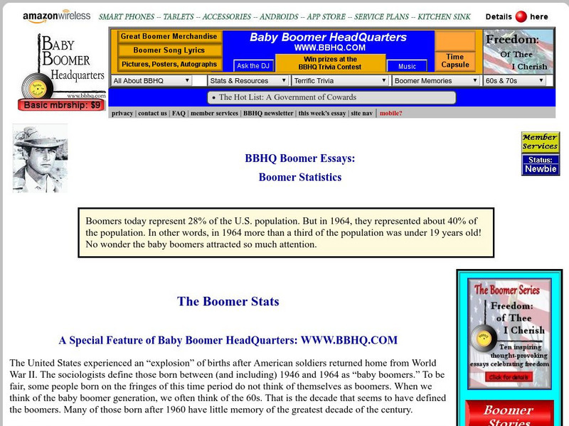 Baby Boomer Head Quarters: The Boomer Numbers Handout Baby Boomer Head Quarters: The Boomer Numbers Handout