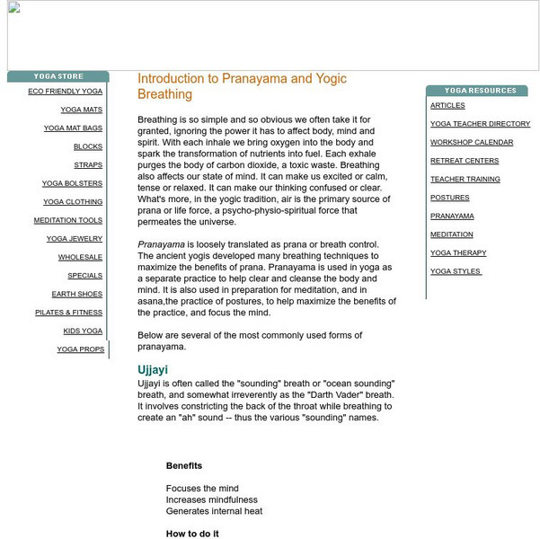 Introduction to Pranayama and Yogic Breathing Article Introduction to Pranayama and Yogic Breathing Article