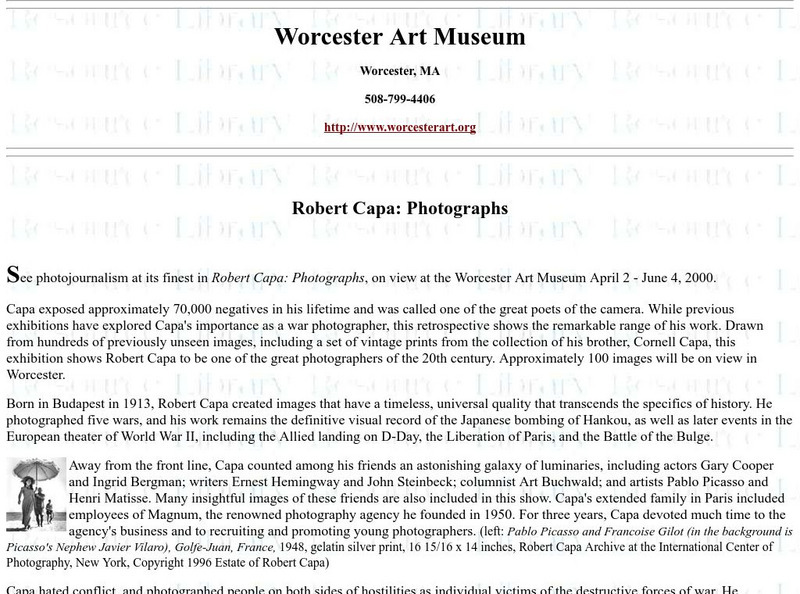 Robert Capa: Photographs Website