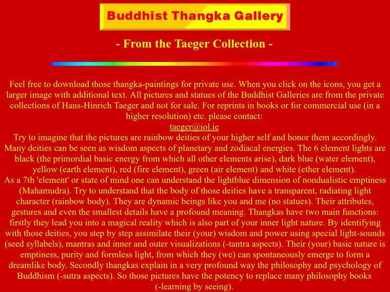 Buddhist Thangka Gallery Website