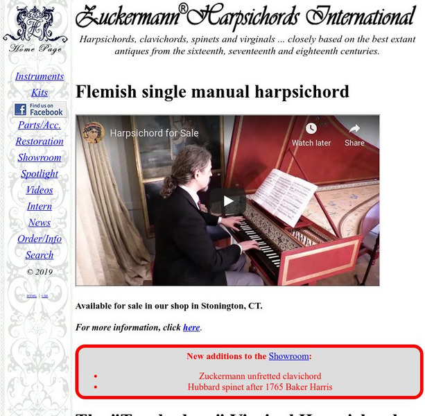 Zuckermann Harpsichords International Website Zuckermann Harpsichords International Website