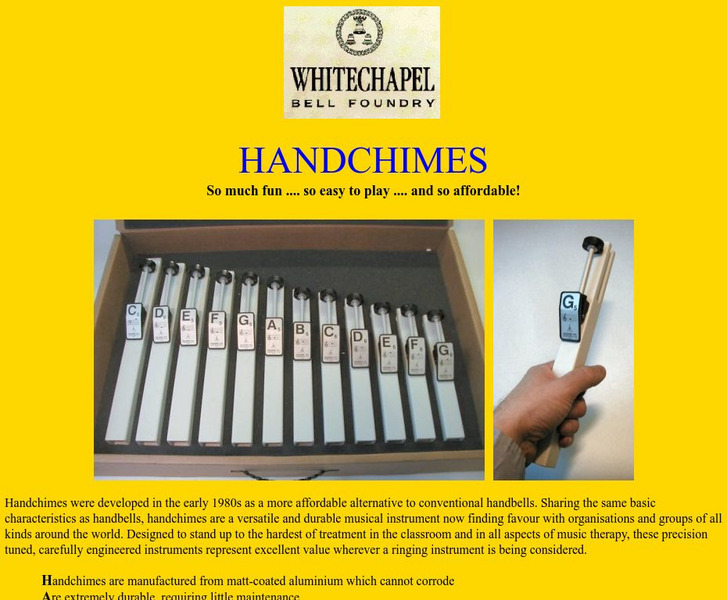 Whitechapel Bell Foundry: Handchimes Website Whitechapel Bell Foundry: Handchimes Website