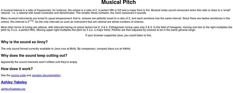 Musical Pitch Handout Musical Pitch Handout