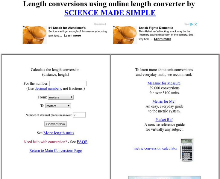 Science Made Simple: Conversions for Length Measurement Activity Science Made Simple: Conversions for Length Measurement Activity