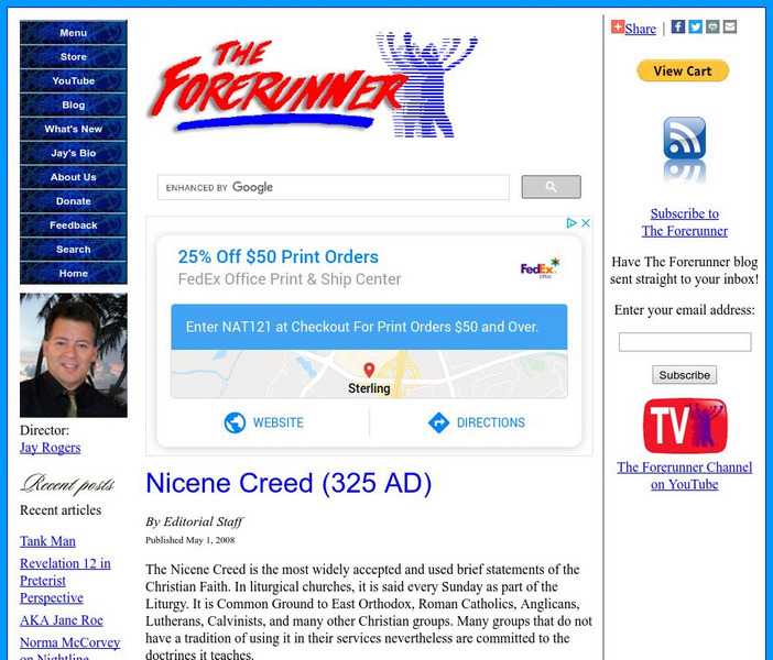 The Nicene Creed Article