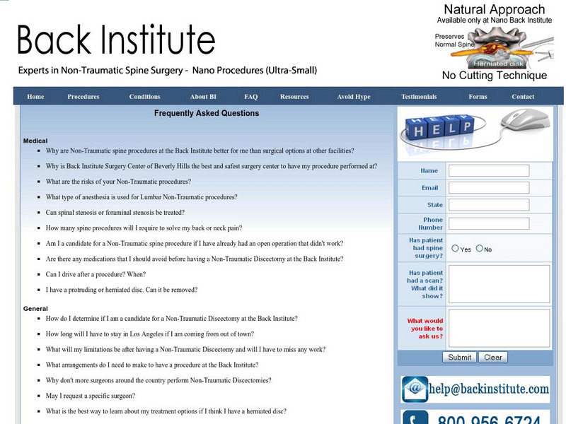 Faq:herniated Disc Handout Faq:herniated Disc Handout