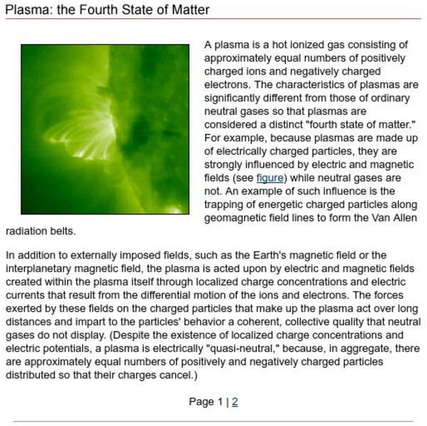 Southwest Research Institute: The Plasma Universe Handout