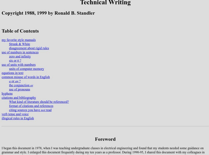 Technical Writing Website Technical Writing Website